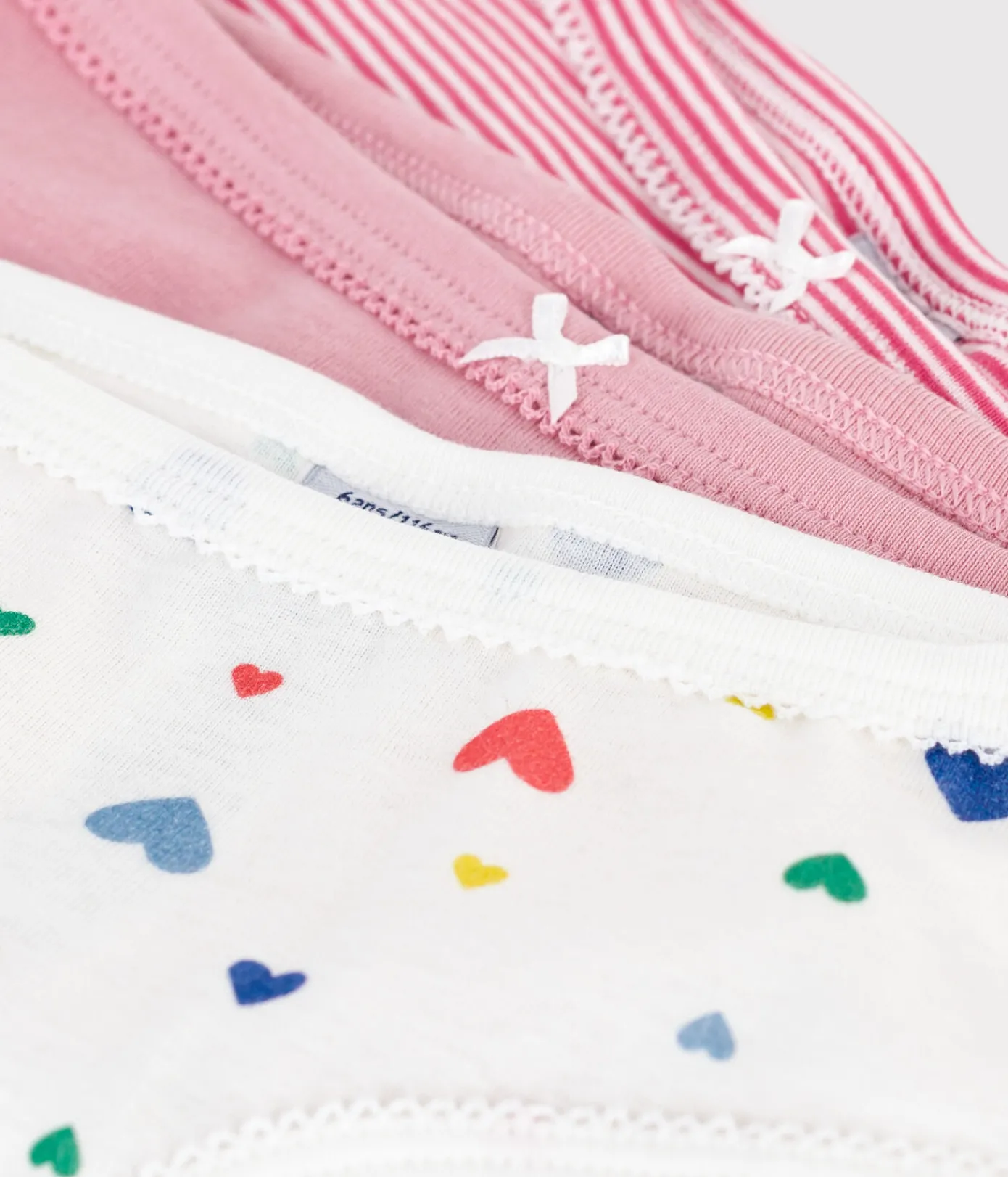 Petit Bateau Unterhosen, Shortys*Set Kinder-Slips High Waist aus Baumwolle mit Herzmotiv variante 1