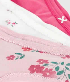Petit Bateau Unterhosen, Shortys*Set Kinder-Slips High Waist aus Baumwolle mit Blumenmotiv variante 1