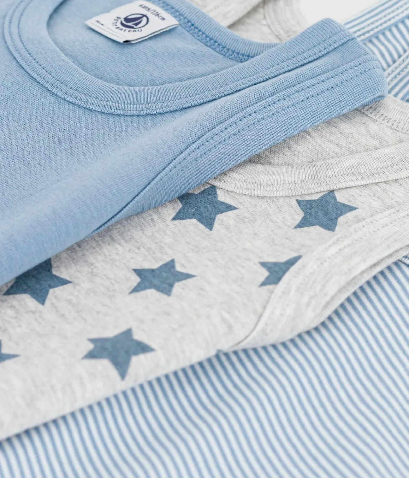 Petit Bateau Unterhemden, Tanktops|T-Shirts, Poloshirts, Hemden*Set Kinder-Unterhemden aus Baumwolle mit Sternmotiv variante 1