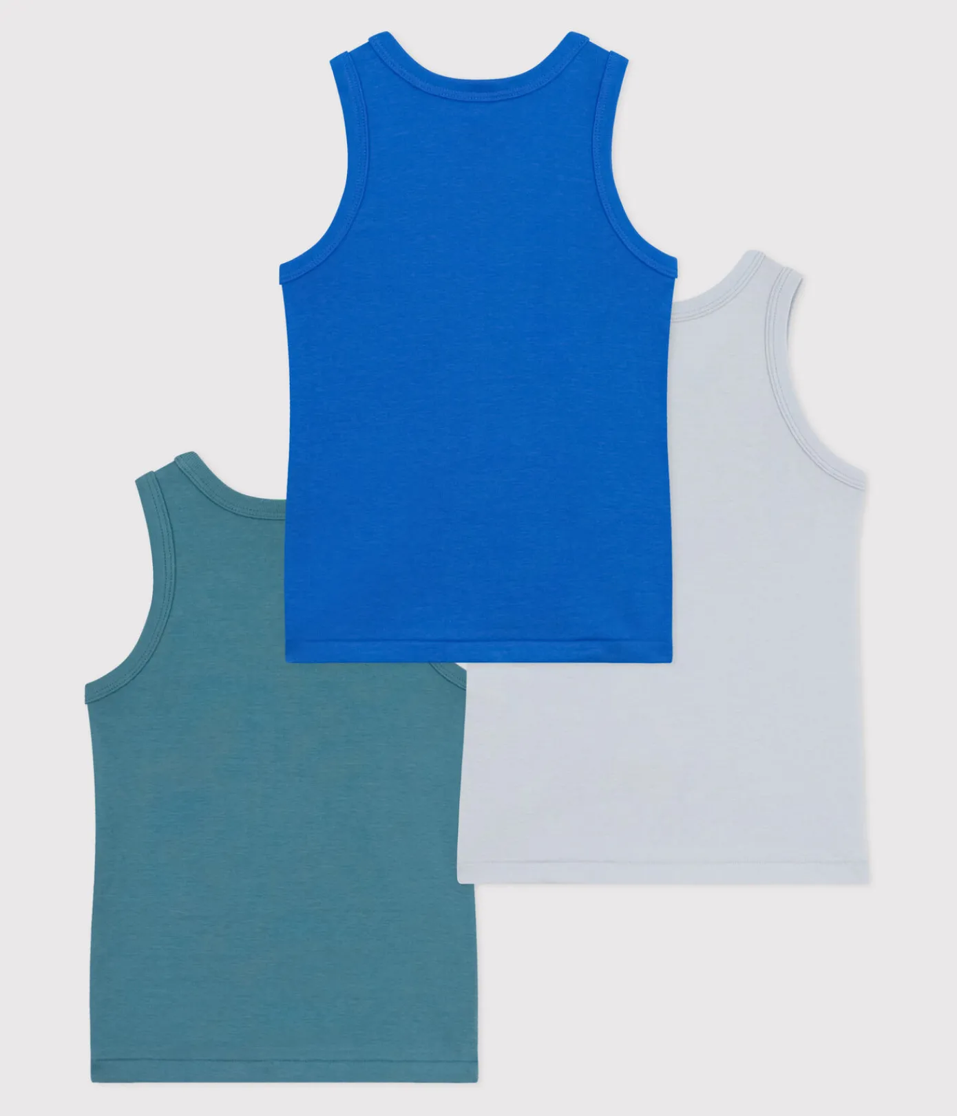 Petit Bateau Unterhemden, Tanktops|T-Shirts, Poloshirts, Hemden*Set Kinder-Unterhemden aus einfarbiger Baumwolle variante 1