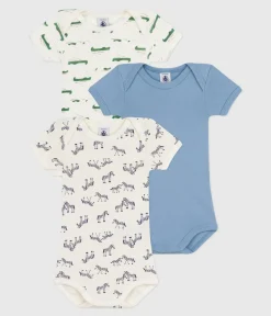 Petit Bateau Bodys*Set kurärmeliger Baby-Bodys aus Baumwolle mit Tiermotiv variante 1