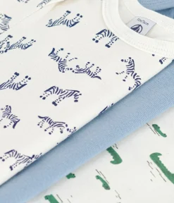 Petit Bateau Bodys*Set kurärmeliger Baby-Bodys aus Baumwolle mit Tiermotiv variante 1