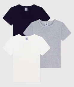 Petit Bateau Unterhemden, Tanktops|T-Shirts, Poloshirts, Hemden*Set kurzärmelige Kinder-T-Shirts aus einfarbiger Baumwolle variante 1