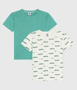 Petit Bateau Unterhemden, Tanktops|T-Shirts, Poloshirts, Hemden*Set kurzärmelige Kinder-T-Shirts aus bedruckter Baumwolle variante 1