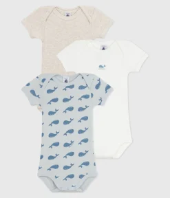 Petit Bateau Bodys*Set kurzärmeliger Baby-Bodys aus Baumwolle mit Walmotiv variante 1
