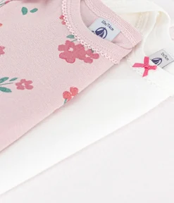 Petit Bateau Bodys*Set kurzärmeliger Baby-Bodys aus Baumwolle mit Blumenmuster variante 1