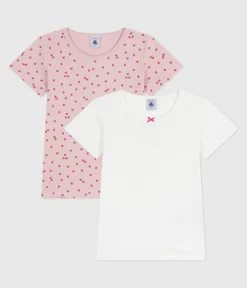 Petit Bateau Unterhemden, Tanktops|T-Shirts, Tops, Oberteile*Set kurzärmeliger Kinder-T-Shirts aus Baumwolle mit Apfelmotiv variante 1