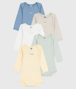 Petit Bateau Bodys*Set langärmeliger Baby-Bodys aus Baumwolle mit Wochentagen variante 1