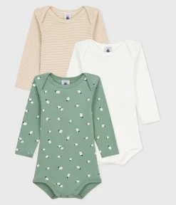 Petit Bateau Bodys*Set langärmeliger Baby-Bodys aus Baumwolle mit Schafmotiv variante 1