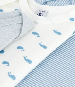 Petit Bateau Bodys*Set langärmeliger Baby-Bodys aus Baumwolle mit Walmotiv variante 1