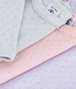 Petit Bateau Bodys*Set langärmeliger Baby-Bodys aus Baumwolle mit Lochstickerei variante 1