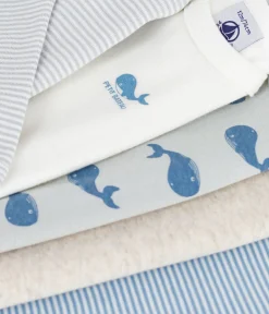 Petit Bateau Bodys*Set langärmeliger Baby-Bodys aus Baumwolle mit Walmotiv variante 1
