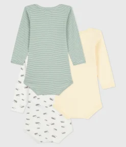 Petit Bateau Bodys*Set langärmeliger Baby-Bodys aus Baumwolle mit Igelmotiv variante 1