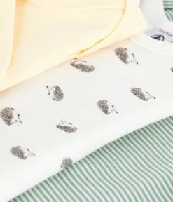 Petit Bateau Bodys*Set langärmeliger Baby-Bodys aus Baumwolle mit Igelmotiv variante 1