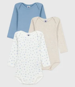 Petit Bateau Bodys*Set langärmeliger Baby-Bodys aus Baumwolle mit Herzmotiv variante 1