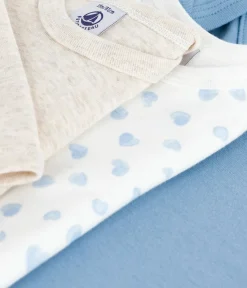 Petit Bateau Bodys*Set langärmeliger Baby-Bodys aus Baumwolle mit Herzmotiv variante 1