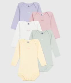 Petit Bateau Bodys*Set langärmeliger Baby-Bodys aus Baumwolle mit Wochentagen variante 1