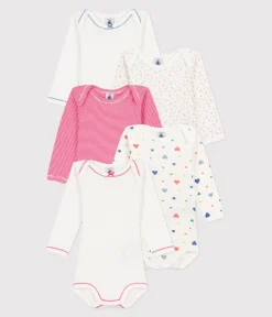 Petit Bateau Bodys*Set langärmeliger Baby-Bodys aus Baumwolle mit Herzmotiv variante 1