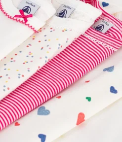 Petit Bateau Bodys*Set langärmeliger Baby-Bodys aus Baumwolle mit Herzmotiv variante 1