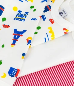 Petit Bateau Bodys*Set langärmeliger Baby-Bodys aus bedruckter Baumwolle variante 1