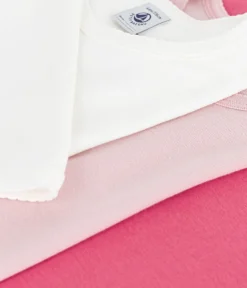 Petit Bateau Unterhemden, Tanktops|T-Shirts, Tops, Oberteile*Set langärmeliger Kinder T-Shirts aus einfarbiger Baumwolle variante 1
