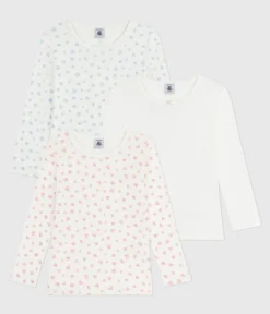 Petit Bateau Unterhemden, Tanktops|T-Shirts, Tops, Oberteile*Set langärmeliger Kinder T-Shirts aus Baumwolle mit Herzmotiv variante 1