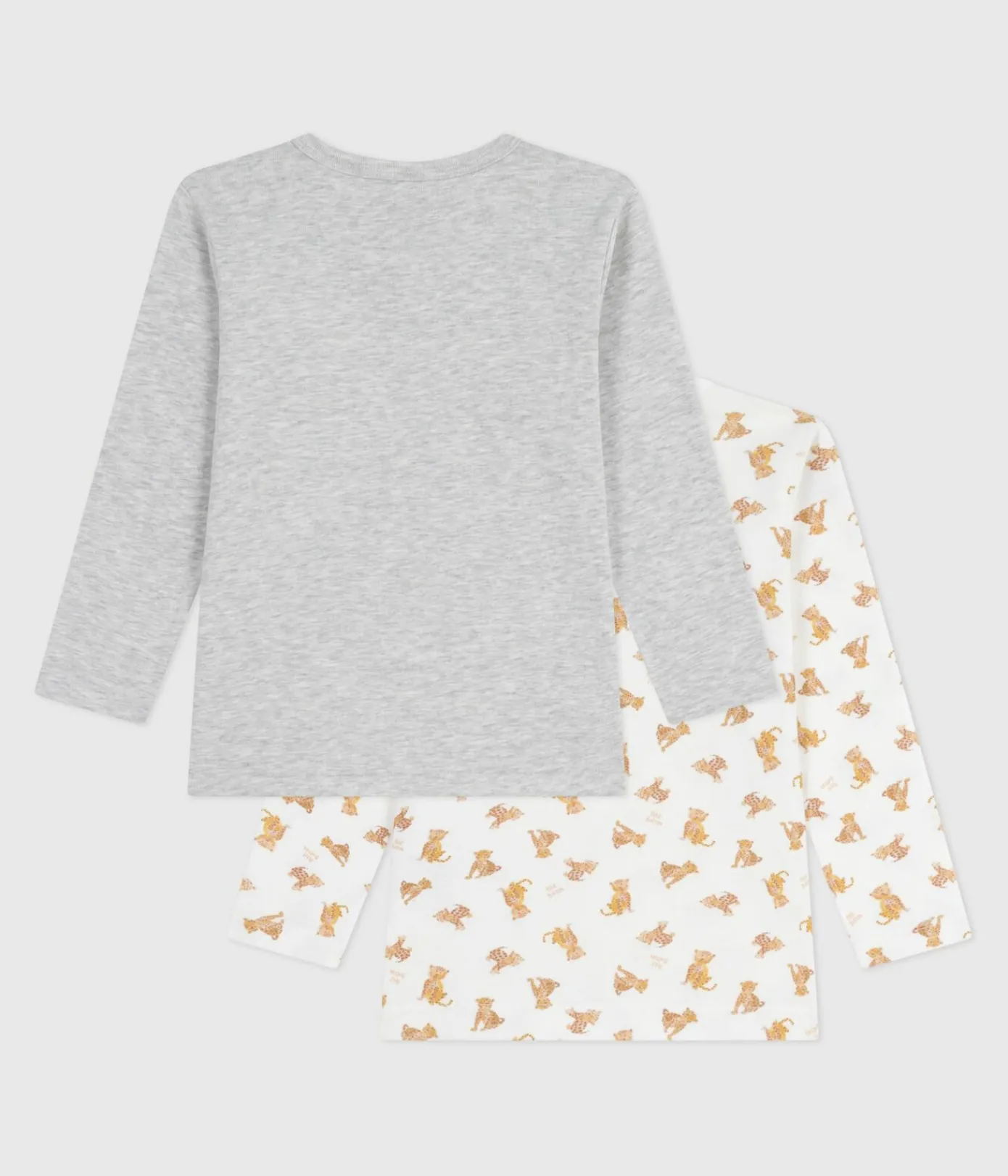 Petit Bateau Unterhemden, Tanktops|T-Shirts, Poloshirts, Hemden*Set langärmeliger Kinder T-Shirts aus Baumwolle mit Leoparden-Motiv variante 1
