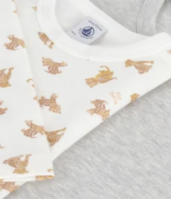 Petit Bateau Unterhemden, Tanktops|T-Shirts, Poloshirts, Hemden*Set langärmeliger Kinder T-Shirts aus Baumwolle mit Leoparden-Motiv variante 1