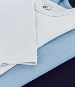 Petit Bateau Unterhemden, Tanktops|T-Shirts, Poloshirts, Hemden*Set langärmeliger Kinder T-Shirts aus einfarbiger Baumwolle variante 1