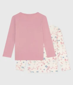 Petit Bateau Unterhemden, Tanktops|T-Shirts, Tops, Oberteile*Set langärmeliger Kinder T-Shirts aus Baumwolle mit Blumenmuster variante 1
