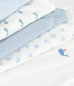 Petit Bateau Bodys|Newborn*Set langärmeliger Wickelbodys aus bedruckter Baumwolle variante 1