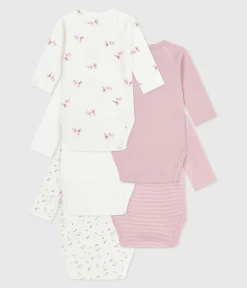 Petit Bateau Bodys|Newborn*Set langärmeliger Wickelbodys aus bedruckter Baumwolle variante 1