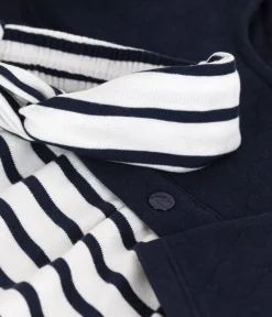 Petit Bateau Kleider*Set langärmeliges Baby-Kleid aus Doppeljersey und Baumwolle und dazu passendes Baby-Stirnband. variante 1