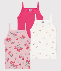 Petit Bateau Unterhemden, Tanktops|T-Shirts, Tops, Oberteile*Set Spaghetti-Tops aus Baumwolle mit Blumenmotiv variante 1
