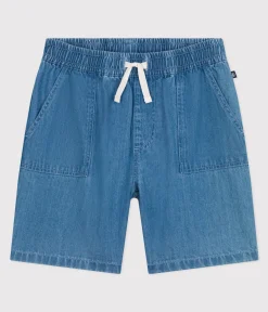 Petit Bateau Shorts, Jeans, Hosen*Shorts aus leichtem Denim Kinder/Jungen blau DENIM CLAIR