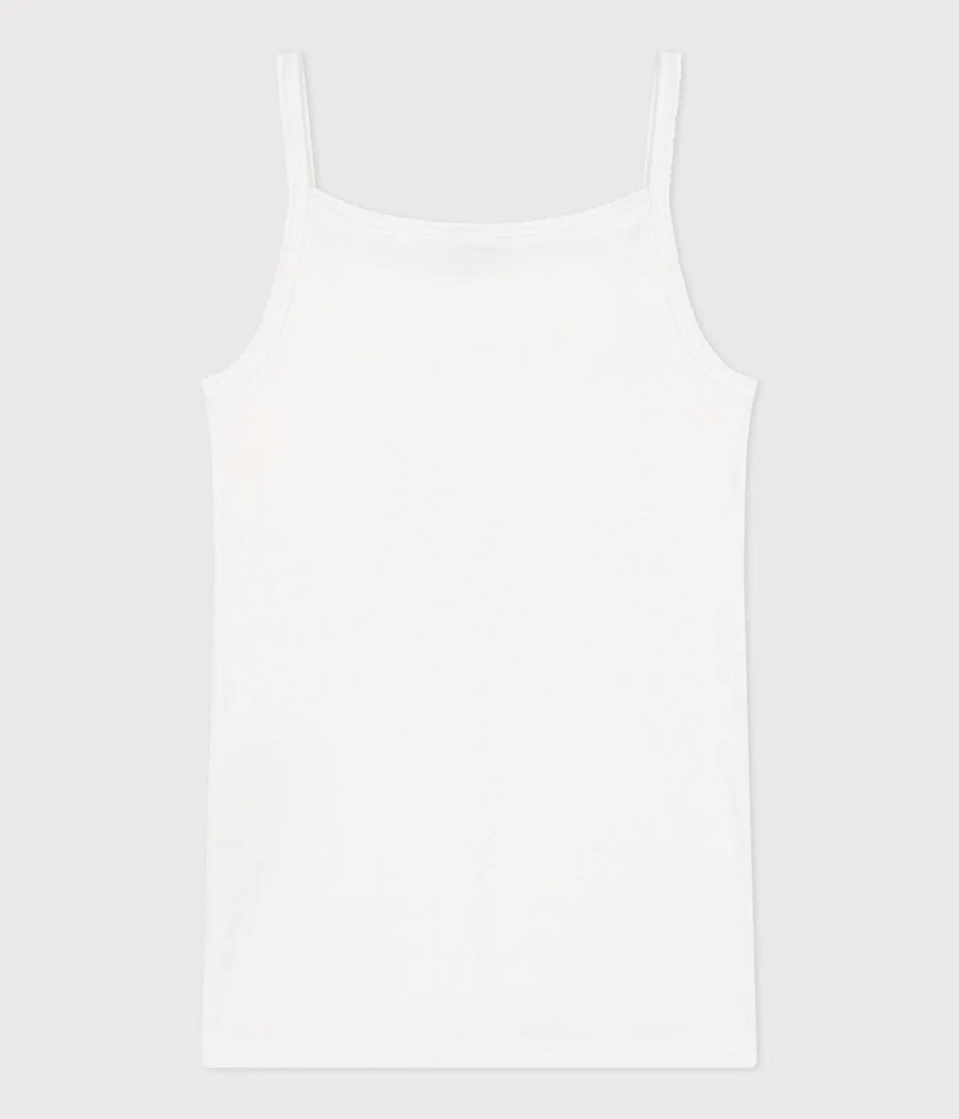 Petit Bateau Alle Tanktops|T-Shirts, Tanktops*Spaghetti-Top aus Baumwolle für Damen weiss ECUME