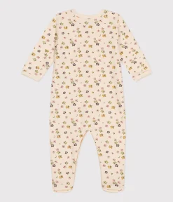 Petit Bateau Schlafanzüge, Strampler*Strampler aus aufgerautem Molton mit Blumenmotiv weiss AVALANCHE/ MULTICO