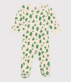 Petit Bateau Schlafanzüge, Strampler*Strampler aus aufgerautem Frottee mit Baummotiv weiss AVALANCHE/ MULTICO