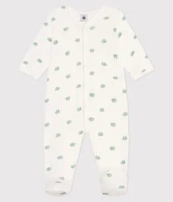 Petit Bateau Schlafanzüge, Strampler*Strampler aus Baumwolle mit Fröschen weiss MARSHMALLOW/weiss MULTICO