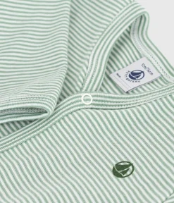 Petit Bateau Schlafanzüge, Strampler*Strampler aus Baumwolle mit Ringelstreifen SAULE/ MARSHMALLOW