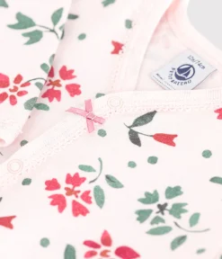 Petit Bateau Schlafanzüge, Strampler*Strampler aus Baumwolle mit Blümchen rosa FLEUR/weiss MULTICO