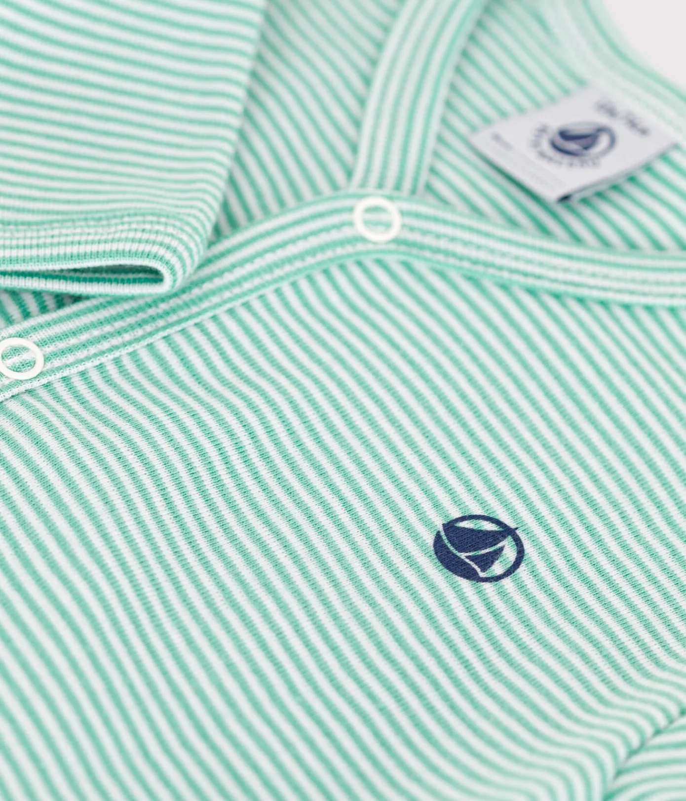 Petit Bateau Schlafanzüge, Strampler*Strampler aus Baumwolle mit Streifen grün ALOEVERA