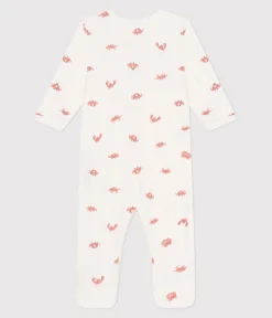 Petit Bateau Schlafanzüge, Strampler*Strampler aus Baumwolle mit Krebsen weiss MARSHMALLOW/weiss MULTICO