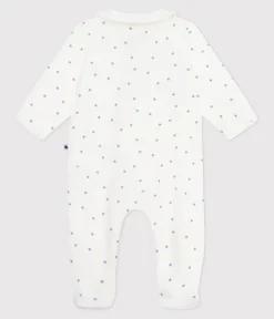 Petit Bateau Schlafanzüge, Strampler|Newborn*Strampler aus Baumwolle mit Sternenkragen weiss MARSHMALLOW/blau ALASKA