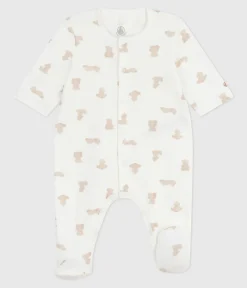 Petit Bateau Schlafanzüge, Strampler|Newborn*Strampler aus bedrucktem Doppeljersey MARSHMALLOW/ BRUN
