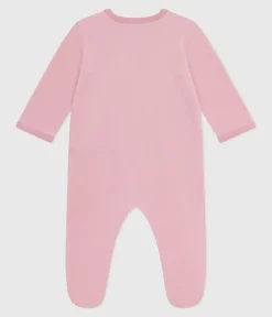 Petit Bateau Schlafanzüge, Strampler*Strampler aus einfarbigem Nicki rosa CHARME
