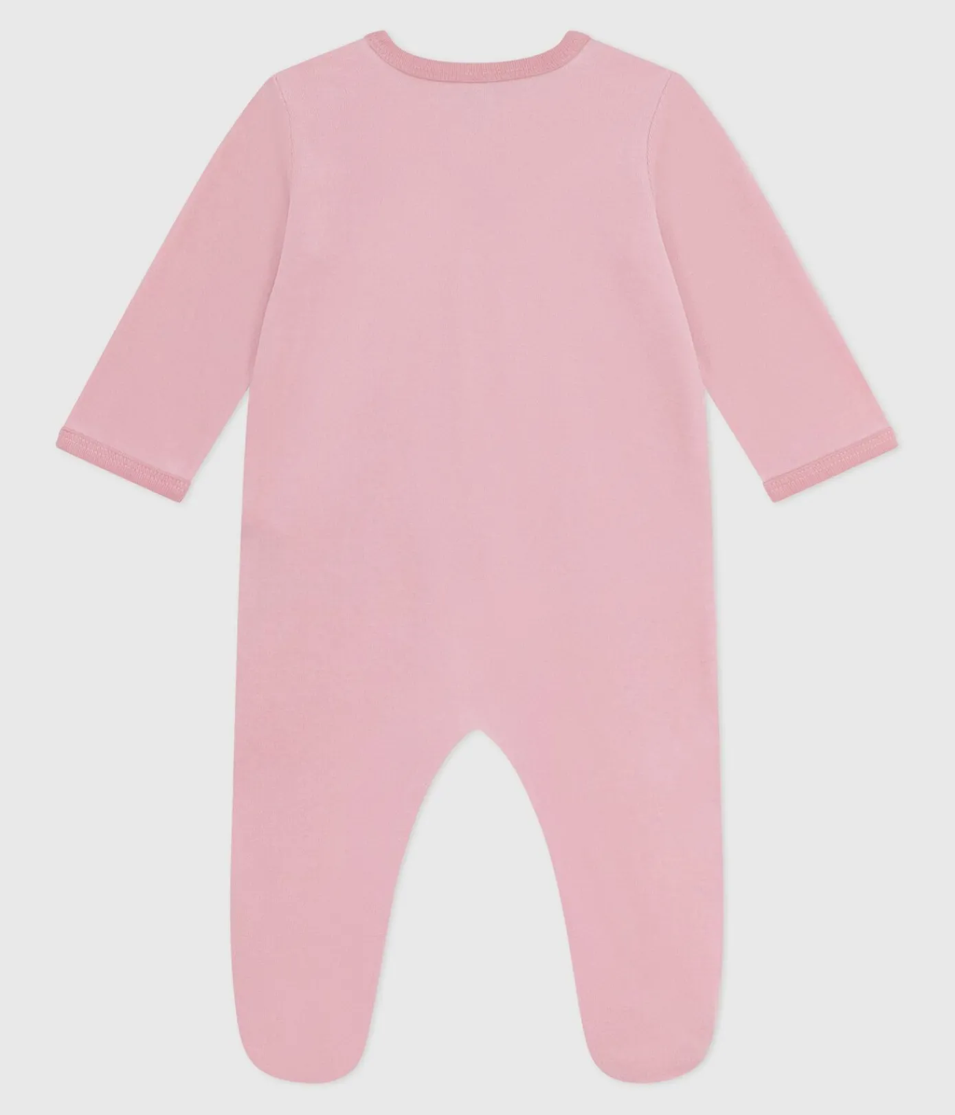 Petit Bateau Schlafanzüge, Strampler*Strampler aus einfarbigem Nicki rosa CHARME