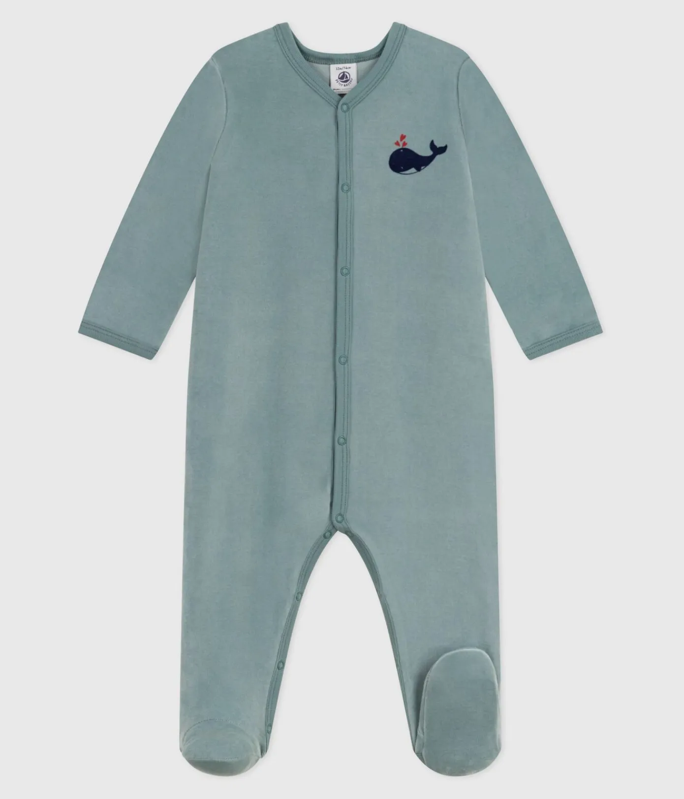 Petit Bateau Schlafanzüge, Strampler*Strampler aus einfarbigem Nicki GOBELIN