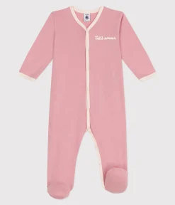 Petit Bateau Schlafanzüge, Strampler*Strampler aus einfarbiger Baumwolle rosa CHARME