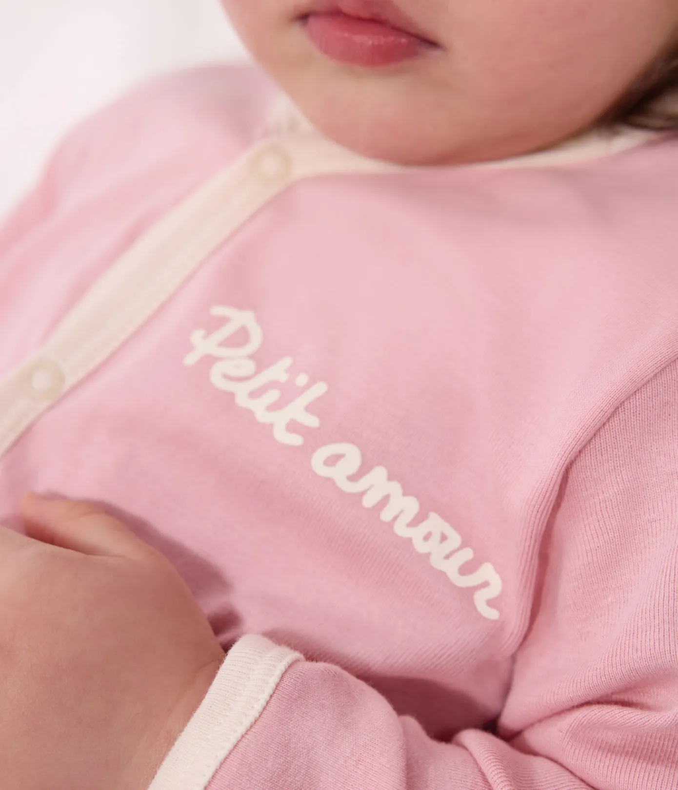 Petit Bateau Schlafanzüge, Strampler*Strampler aus einfarbiger Baumwolle rosa CHARME